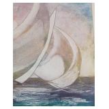 Framed The Sails Artist Proof by Joan Purcell