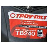 Troybilt 21"-Cut Gas Self Propelled Rear Bag Push Lawn Mower TB240