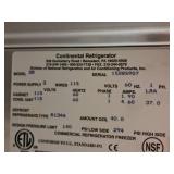Continental Commercial Refrigerator Freezer Side By Side 2R