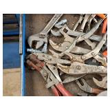 Lot of (1 Drawer) Hand Tools - Pliers, Vise Grips, Adjustable Wrenches, Snips