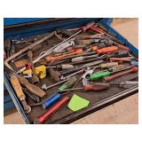 Lot of (1 Drawer) Hand Tools - Nut Drivers, Pry Bars, Tire Gauges, Air Hose Attachments