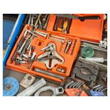 Lot of (1 Drawer) Hand Tools - Bearing Separator, Steering Wheel Puller, Hood Prop