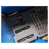 Lot of (1 Drawer) Hand Tools - Drill Bits, 3-Jaw Puller, Work Gloves