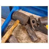 Lot of (1 Drawer) Hand Tools - Hammers, Tin Snips, Files, Overhead Valve Spring Compressor