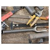 Lot of (1 Drawer) Hand Tools - Hammers, Tin Snips, Files, Overhead Valve Spring Compressor