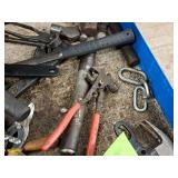 Lot of (1 Drawer) Hand Tools - Hammers, Tin Snips, Files, Overhead Valve Spring Compressor
