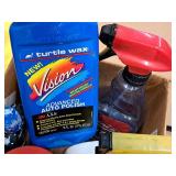 Lot of (9) Assorted Automotive Chemicals - ArmorAll, Turtle Wax, ValveMedic, RainX Washer Fluid, Black Magic Tire Wet, and more