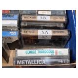 Lot of (3 Boxes) Vintage Cassette Tapes with Clock Radio