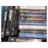 Lot of (3 Boxes) Vintage Cassette Tapes with Clock Radio