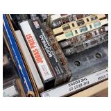 Lot of (3 Boxes) Vintage Cassette Tapes with Clock Radio