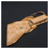 LEATHER HOLSTER(HAND MADE) FOR REVOLVER AND 20- .38 SPL ROUNDS