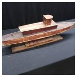 ~VINTAGE~ WOODEN FOLK ART BOAT