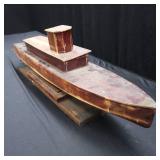 ~VINTAGE~ WOODEN FOLK ART BOAT