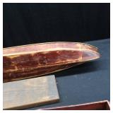 ~VINTAGE~ WOODEN FOLK ART BOAT