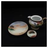 ~VINTAGE HAND PAINTED NIPPON BOWL AND CREAMER SET~