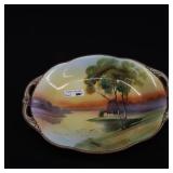 NIPPON HAND PAINTED POTPOURRI DISH AND BOWL ~VINTAGE