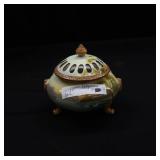 NIPPON HAND PAINTED POTPOURRI DISH AND BOWL ~VINTAGE