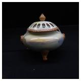 NIPPON HAND PAINTED POTPOURRI DISH AND BOWL ~VINTAGE