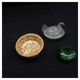 GLASSWARE LOT OF 3 SEE PHOTOS