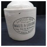 SANDELL BROS WINES & LIQUORS JUG ~~ST PAUL,MINN