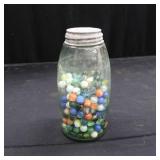 JAR OF MARBLES-LARGE LOT