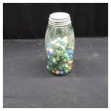 JAR OF MARBLES-LARGE LOT