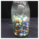 JAR OF MARBLES-LARGE LOT