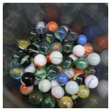 JAR OF MARBLES-LARGE LOT