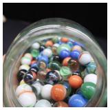 JAR OF MARBLES-LARGE LOT