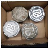ANTIQUE/VINTAGE CAR AUTO GREASE HUB CAPS