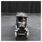 VINTAGE BLACK MODEL T TYPE CAR WITH DRIVER ~NEAT PIECE