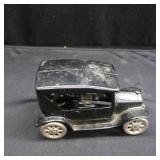 VINTAGE BLACK MODEL T TYPE CAR WITH DRIVER ~NEAT PIECE