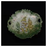 ~VINTAGE~POSSIBLE ANTIQUE GERMAN SERVING DISH ~HAND PAINTED