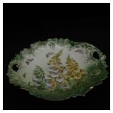 ~VINTAGE~POSSIBLE ANTIQUE GERMAN SERVING DISH ~HAND PAINTED