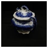 ~FLOW BLUE POT WITH LID~