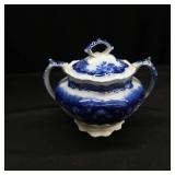~FLOW BLUE POT WITH LID~