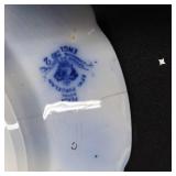 VINTAGE FLOW BLUE 9 INCH BOWL