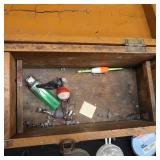 ~VINTAGE WOODEN TACKLE BOX~ WITH VINTAGE LURES