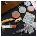 ~VINTAGE WOODEN TACKLE BOX~ WITH VINTAGE LURES