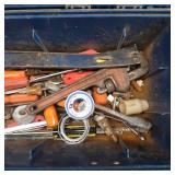 BLUE BUILDERS SQUARE 19" TOOL BOX LOADED WITH TOOLS