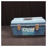 BLUE BUILDERS SQUARE 19" TOOL BOX LOADED WITH TOOLS