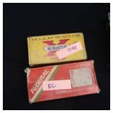 VINTAGE AMMUNITION BOXES WITH SHELL CASINGS