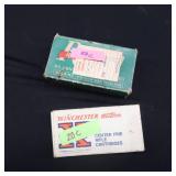 VINTAGE AMMUNITION BOXES WITH SHELL CASINGS