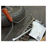 Lot of  Assorted Garden/Pruning Hand Tools - Husky Tree Saw, Tree Saw, Hand Saw, Bulb Planter, Small Hand Shovel, Steel Rake Head