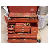 Metal Tool Box 10-drawer with Tape, Chisels, Snips, Scissors, Screwdrivers