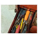 Metal Tool Box 10-drawer with Tape, Chisels, Snips, Scissors, Screwdrivers
