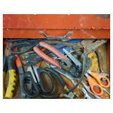 Metal Tool Box 10-drawer with Tape, Chisels, Snips, Scissors, Screwdrivers