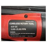9.6V Cordless Rotary Tool with Accessories, (2) Batteries, Case