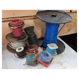 Lot of (10 Partial Spools) Assorted Electrical Wire, Various Gauge