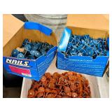 Lot of (2 Boxes) Plastic Cap Nails